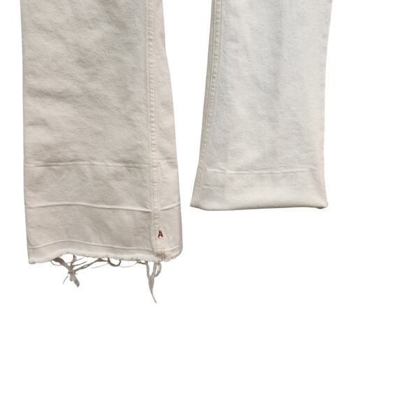Scotch & Soda White Denim Frayed Hem Mid Rise The Charm Bootcut Jeans Sze 28/32 - Picture 2 of 16